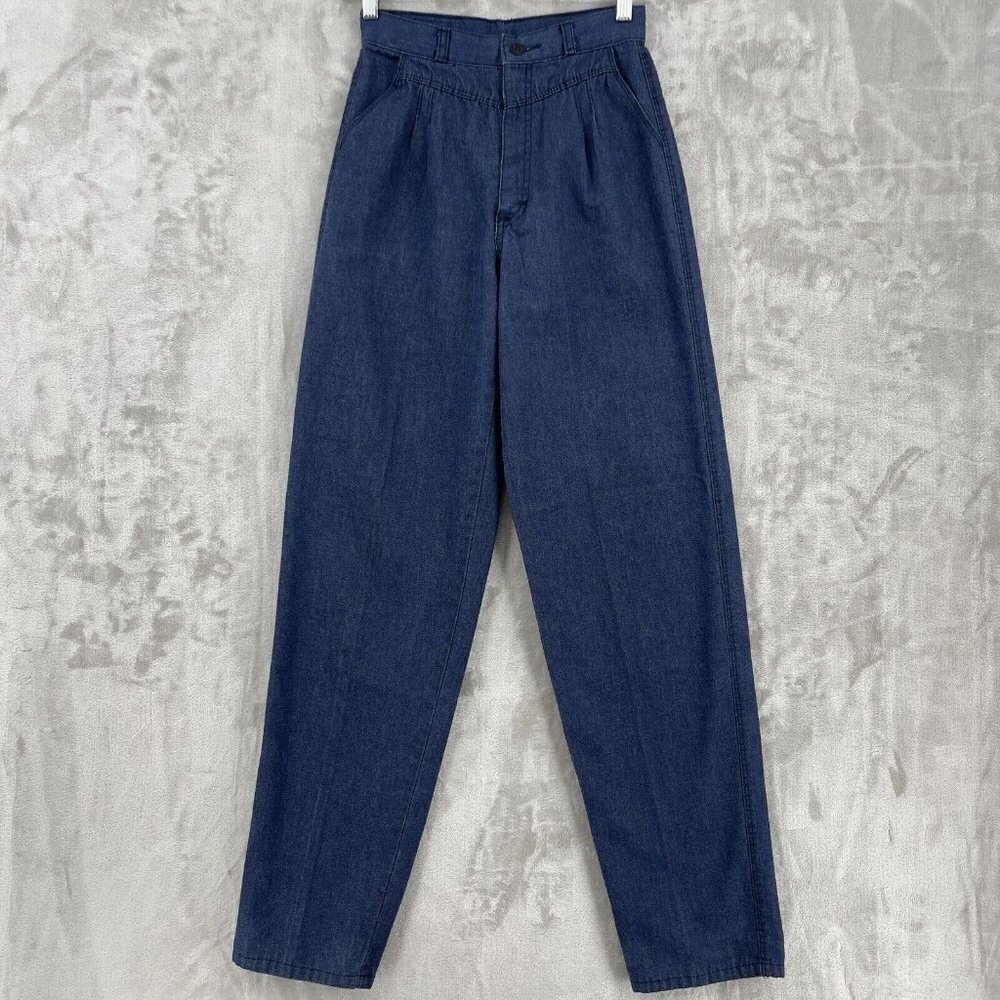 Rocky Mountain Vintage 90s 24x32 Pleated Bareback Western Jeans Dark Wash